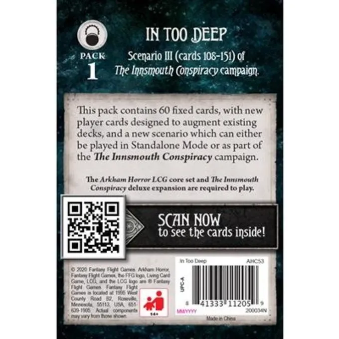 FANTASY FLIGHT GAMES Arkham Horror LCG In Too Deep - Billede 3