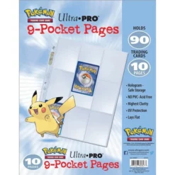 ULTRA PRO Hologram Pages POKEMON 9-Pocket 3hole 10 Pages