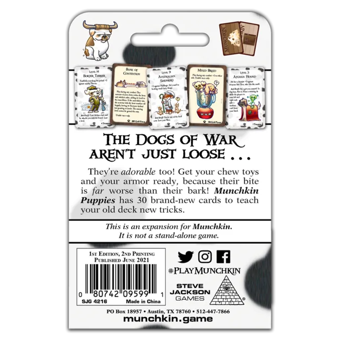STEVE JACKSON GAMES Munchkin Puppies - Billede 2