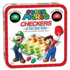 USAOPOLY Super Mario Combo Checkers/Tic Tac Toe